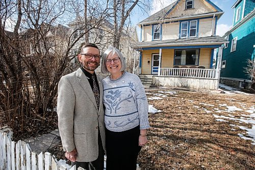 JOHN WOODS / FREE PRESS
Howard R. Engel, president and CEO of The Marshall McLuhan Initiative (MMI), and Esther June, MMI treasurer, are photographed at a house on Gertrude where Marshall McLuhan once lived Sunday, April 6, 2025. The MMI plans to renovate and use the building as a McLuhan educational centre.
Reporter: nicole