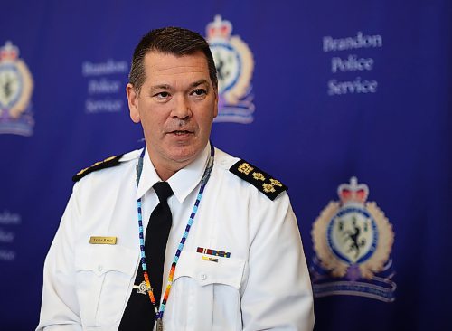 Brandon police Chief Tyler Bates provided an update to the Brandon Police Board on Friday. (Tim Smith/The Brandon Sun files)