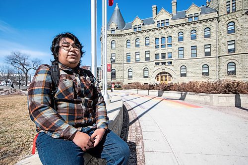 MIKAELA MACKENZIE / FREE PRESS
	

University of Winnipeg history student Clyde Larocque speaks with the Free Press about the return of advanced polling stations to campuses on Friday, April 11, 2025. 

For Tyler story.
Winnipeg Free Press 2025