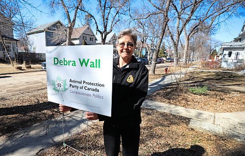 Ruth Bonneville / Free Press
ELECTION - riding profile
PHOTO of Debra Wall - Animal Protection Party of Canada candidate for Winnipeg Centre
Kevin Rollason story
April 15th 2025