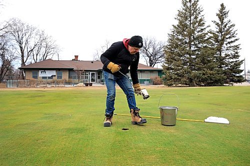 Ruth Bonneville  / Free Press 

Local Golf Course opining 

Jeff Burden a utility worker at the Kildonan Golf Course changes the hole on the 18th as crews prep the city owned courses for opening day on Saturday.  

Story
The four city-owned golf courses are set to open April 19, but tee time reservations are already in full swing. Golfers can book times for the courses at Crescent Drive, Kildonan Park, Windsor Park and the newest addition, the Canoe Club, the city said in a Wednesday news release.3 hours ago

April 16th 2025