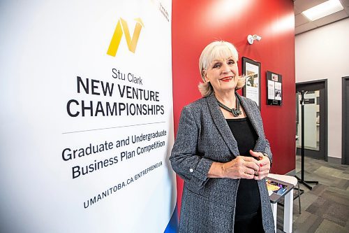 MIKAELA MACKENZIE / FREE PRESS
	

Debra Jonasson-Young, I.H. Asper executive director for entrepreneurship at the Stu Clark Centre for Entrepreneurship, on Monday, April 21, 2025. The Stu Clark New Venture Championships, where teams from universities across Canada and the U.S. are coming to pitch their business ideas in a friendly competition, are taking place this weekend. 

For Gabby story.
Winnipeg Free Press 2025