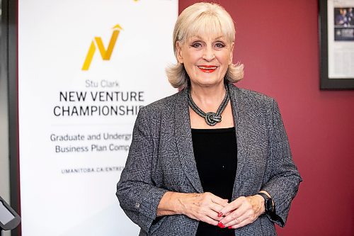 MIKAELA MACKENZIE / FREE PRESS
Debra Jonasson-Young, I.H. Asper executive director for entrepreneurship at the Stu Clark Centre for Entrepreneurship, on Monday, April 21, 2025. The Stu Clark New Venture Championships, where teams from universities across Canada and the U.S. are coming to pitch their business ideas in a friendly competition, are taking place this weekend.
For Gabby story.
Winnipeg Free Press 2025