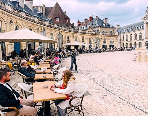 Steve MacNaull / Free Press
Liberation Square is encircled by restaurant patios.