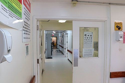 Brett Nicholls / Free Press

The nursing station in Nelson House, Manitoba. Only two to four nurses are on-call here at a time.
This hallway leads to the three clinical rooms in the facility.