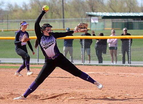 Massey's Jayce Whiteside earned the win in the pitcher's circle. (Thomas Friesen/The Brandon Sun)