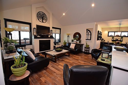 Todd Lewys / Free Press
The great room is a grand, welcoming space perfect for entertaining or watching a movie.
