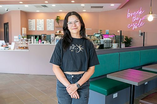 BROOK JONES/FREE PRESS
Mondays Cafe co-owner Morgan McCurdy, 27, is pictured inside the cafe at 305 Broadway Ave. in Winnipeg, Man., Wednesday, May 14, 2025.