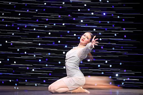16052025
In a double-exposure photo, Abigail Hawkins performs in the Competitive - Senior - Lyrical - 16 - Solo category during the second day of the Entertain Us Dance Competition at the Western Manitoba Centennial Auditorium on Friday.
(Tim Smith/The Brandon Sun)