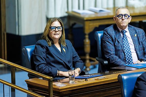 MIKE DEAL / FREE PRESS
Former premier Heather Stefanson announced in the legislature Thursday that she is resigning her Tuxedo seat.
240425 - Thursday, April 25, 2024.