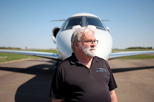 26052025
Scott Andrew, President and Accountable Executive at Air Andrew, after an announcement at the Virden Regional Airport on Monday. The province announced $1.65 million to expand the airport.
(Tim Smith/The Brandon Sun)