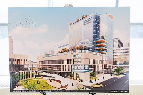 MIKE DEAL / FREE PRESS
Architectural renderings of the new buildings.
Visible signs that True North is making progress on the redevelopment of Portage Place Shopping Centre have arrived and soon access to the building will be shifted to allow for the removal of the Clocktower atrium. The main mall area will still be accessible, including access to Prairie Theatre Exchange, but the main access from Portage Avenue will move to the entrance at Portage and Kennedy Street. The entrances at Portage and Edmonton and Portage and Carlton will be closed as well as the skywalk at the Carlton Street intersection. The Parkade entrance and exit on Carlton will be closed. These changes will start in July and continue for three years.
Reporter: Malak Abas
250526 - Monday, May 26, 2025.