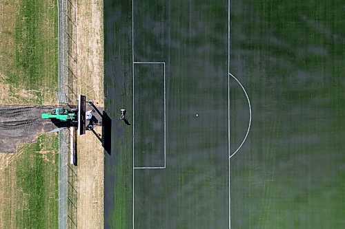 30052025
Work is done on the Maple Leaf Foods Sports Complex on Veterans way in Brandon in late April.
(Tim Smith/The Brandon Sun)