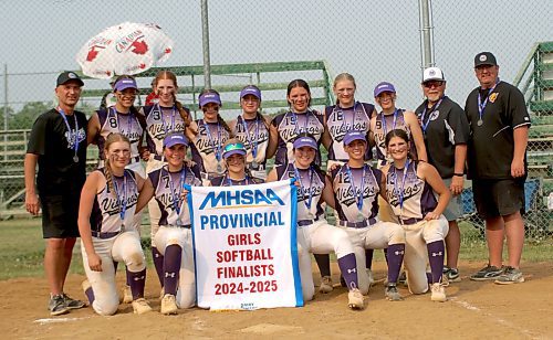 The Vincent Massey Vikings took home a silver medal from high school softball provincials, going undefeated all year before losing to St.-Joachim/Real Berard in the final in Stonewall on Saturday. (Thomas Friesen/The Brandon Sun)