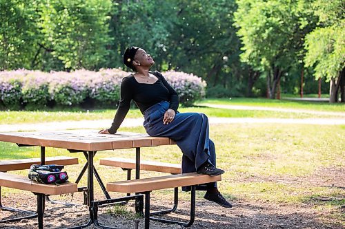 MIKAELA MACKENZIE / FREE PRESS
Kelly Bado at The Forks, where she spends a lot of time with her family, on Tuesday, June 3, 2025.
For Eva story.
Winnipeg Free Press 2025