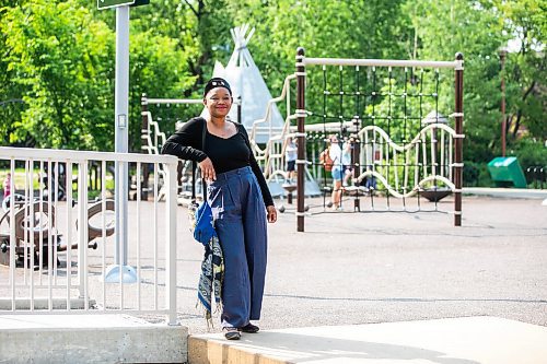 MIKAELA MACKENZIE / FREE PRESS
Kelly Bado at The Forks, where she spends a lot of time with her family, on Tuesday, June 3, 2025.
For Eva story.
Winnipeg Free Press 2025