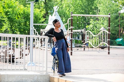 MIKAELA MACKENZIE / FREE PRESS
Kelly Bado at The Forks, where she spends a lot of time with her family, on Tuesday, June 3, 2025.
For Eva story.
Winnipeg Free Press 2025