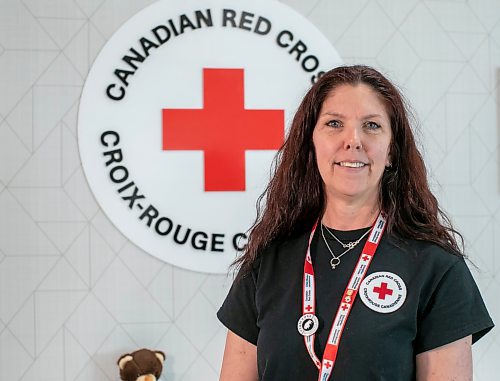 BROOK JONES/FREE PRESS
Canadian Red Cross volunteer Debbie Blair is pictured at the Canadian Red Cross at 850 Pembina Hwy. in Winnipeg, Man., Thursday, May 29, 2025. Blair is a personal disaster assistance and emergency response team supervisor.