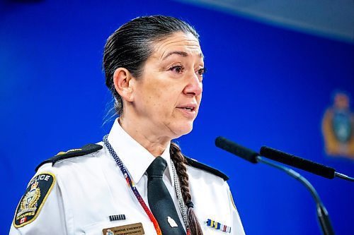 MIKAELA MACKENZIE / FREE PRESS
WPS community engagement Supt. Bonnie Emerson speaks to the media about an officer-involved shooting on Wednesday, Feb. 14, 2024.
For Erik story.