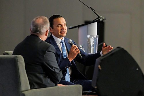 MIKE DEAL / FREE PRESS
Premier Wab Kinew at the Manitoba Chambers of Commerce breakfast in the RBC Convention Centre Friday morning where he was the keynote speaker.
Reporter: Gabrielle Piche
250606 - Friday, June 06, 2025.