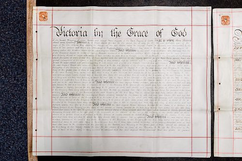 MIKE DEAL / FREE PRESS
Supplementary Charter 1884: A.37/21
The Hudson’s Bay Company Archives currently holds all nine original supplementary charters which were signed to amend the 1670 Charter of Incorporation. By the 1880s, the HBC found that its incorporating charter was inadequate for the conduct of its modern business, especially in regards to land sales. The HBC petitioned the crown for supplemental charters, the first of which was granted in 1884. The HBCA holds the original petitions to the crown for each charter. These supplementary charters, once signed, annulled the supplements and original charter that came before it. There are supplementary charters for 1884, 1892, 1912, 1920, 1949, 1957, 1960, 1963 and 1970. There are two versions of the 1970 supplementary charter, as this charter specifically made the HBC a Canadian rather than a British Company, one signed in the UK and one in Canada on May 29, 1970. All of the supplementary charters arrived at and were held by the Archives Department of the HBC in London, being received at the Archives shortly after their creation in many cases. These were all donated to the Province of Manitoba in 1994.
Reporter: Conrad Sweatman
250610 - Tuesday, June 10, 2025.