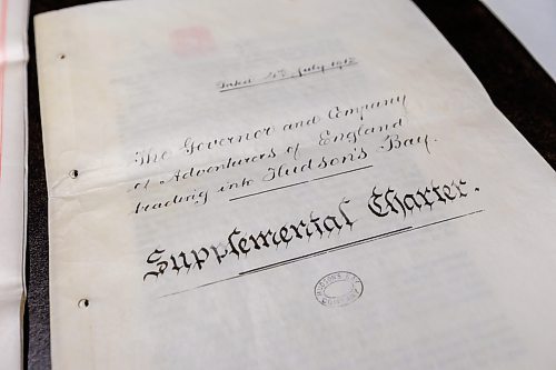 MIKE DEAL / FREE PRESS
Supplementary Charter 1912: A.37/23
The Hudson’s Bay Company Archives currently holds all nine original supplementary charters which were signed to amend the 1670 Charter of Incorporation. By the 1880s, the HBC found that its incorporating charter was inadequate for the conduct of its modern business, especially in regards to land sales. The HBC petitioned the crown for supplemental charters, the first of which was granted in 1884. The HBCA holds the original petitions to the crown for each charter. These supplementary charters, once signed, annulled the supplements and original charter that came before it. There are supplementary charters for 1884, 1892, 1912, 1920, 1949, 1957, 1960, 1963 and 1970. There are two versions of the 1970 supplementary charter, as this charter specifically made the HBC a Canadian rather than a British Company, one signed in the UK and one in Canada on May 29, 1970. All of the supplementary charters arrived at and were held by the Archives Department of the HBC in London, being received at the Archives shortly after their creation in many cases. These were all donated to the Province of Manitoba in 1994.
Reporter: Conrad Sweatman
250610 - Tuesday, June 10, 2025.