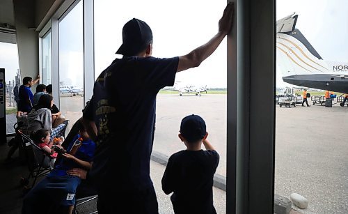 Ruth Bonneville  / Free Press 

Local Evacuees head home

Cross Lake evacuees wait inside the airport before heading out onto the  tarmac to board a flight home at  Perimeter Airlines Monday.  

Several bus loads of evacuees arrived at the airport to  head home  Monday.  

June 16th,  2025

 