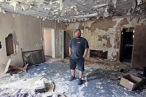 Geoff Gregoire stands in the interior of a former sanitorium, which has been vacant for decades. Gregoire and his team of tradesmen will completely gut the building, taking out everything except the bones, and then leave it to air dry for months before refurbishing the structure as apartments. It's part of a project to keep the Ninette Sanitorium's History intact, which stood in the area since the early 1900s. (Connor McDowell/The Brandon Sun)