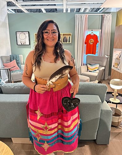 NIIGAAN SINCLAIR / FREE PRESS
IKEA’s new installations: an Indigenous ceremonial space and an Indigenous living room
- artist Lesley Beardy, the Winnipeg IKEA store’s new Indigenous advisor and curator