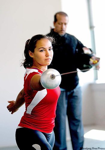KEN GIGLIOTTI / WINNIPEG FREE PRESS
Daria Jorquera Palmer, with coach Ayach Bounachada, seeks sponsors because her government stipend doesn’t cover costs.