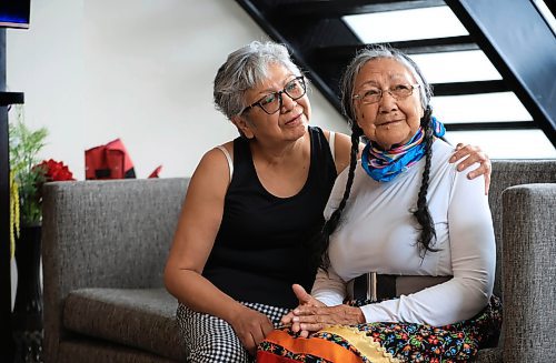 Ruth Bonneville  / Free Press 


Local Evacuees 

Helen Bighetty and her mother, Theresa Bighetty (86yrs) from Mathias Colomb Cree Nation | Pukatawagan,  sit together on a couch in the foyer of their hotel near the airport Wednesday afternoon as they look forward to when they can go home.   

See story by Chris. 

June 25th,  2025

 
