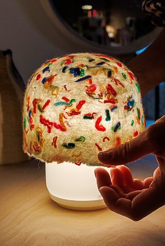 MIKE DEAL / FREE PRESS
A Light Cap which is designed to go over an little IKEA lamp.
Christie Peters of Margaret Jane Design in her studio.
Christie Peters makes felted flowers and felted vases as well as wall hanging pieces.
Reporter: AV Kitching
250625 - Wednesday, June 25, 2025.