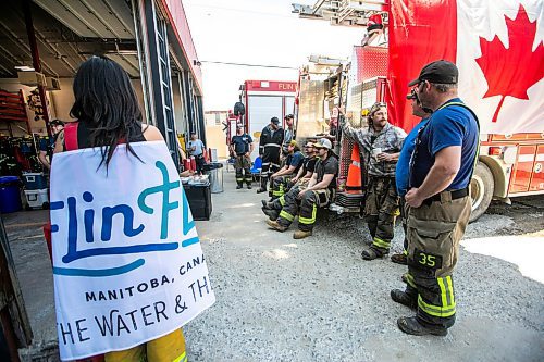 MIKAELA MACKENZIE / FREE PRESS
Firefighters hang out at the fire hall in Flin Flon on Wednesday, June 25, 2025.
For Nicole Buffie story.
Winnipeg Free Press 2025