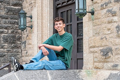 BROOK JONES/FREE PRESS
Windsor Park Collegiate graduate Landon Sanderson, 17, is member of the Youth Advisory Council for Children First Canada. Sanderson, who was pictured in Winnipeg, Man., Wednesday, June 25, 2025, will be attending the University of Toronto in September.
