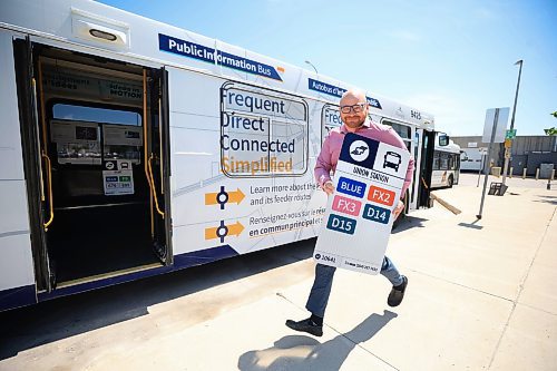 Ruth Bonneville / Free Press
49.8 - transit
Bjorn Radstrom, Manager of Transit Service Development, with one of the new signs going up for the new transit system.
For story on Radstrom, the top planner behind the new bus system.
Reporter: Conrad Sweatman
June 20th, 2025