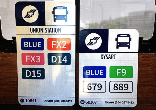 Ruth Bonneville / Free Press
49.8 - transit
Photo of some of the new bus signs going up in the city.
For story on the Manager of Transit Service Development Bjorn Radstrom, the top planner behind the new bus system and how his grand plan for a completely new transit system in Winnipeg.
Reporter: Conrad Sweatman
June 20th, 2025
