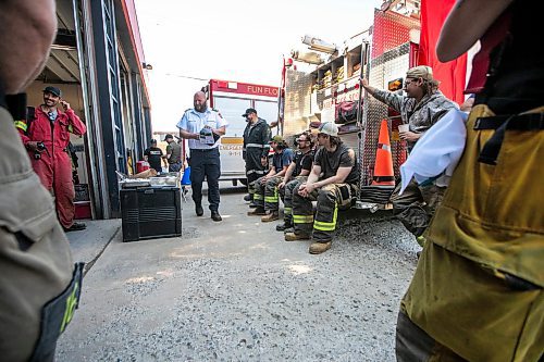 MIKAELA MACKENZIE / FREE PRESS
	
Fire chief Jason Kuras with firefighters at the fire hall in Flin Flon on Wednesday, June 25, 2025.

For Nicole Buffie story.
Winnipeg Free Press 2025