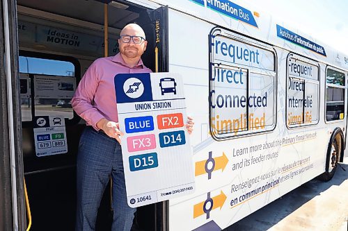 Ruth Bonneville  / Free Press 

49.8 - transit

Photo of  Bjorn Radstrom, Manager of Transit Service Development, with one of the new signs going up for the new transit system. 

For story on Radstrom,  the top planner behind the new bus system in Winnipeg. 

Reporter: Conrad Sweatman

June 20th,  2025

 