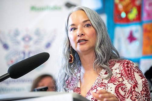 MIKAELA MACKENZIE / FREE PRESS
Families minister Nahanni Fontaine and community partners provide a one-year update on the MMIWG2S+ Healing and Empowerment Endowment Fund on Monday, May 5, 2025.
For Maggie story.
Winnipeg Free Press 2025