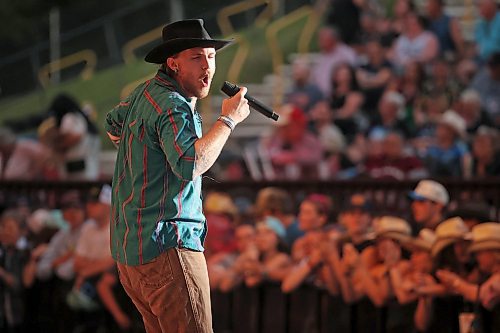 Jackson Dean performs with his band on the main stage on Friday evening. (Tim Smith/The Brandon Sun)