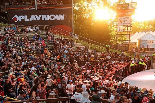 Fans watch as Jackson Dean performs with his band on the main stage at Dauphin’s Countryfest 2025 south of Dauphin, Manitoba on Friday evening. Josh Ross headlined the main-stage later in the night.
(Tim Smith/The Brandon Sun)