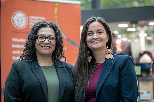 BROOK JONES/FREE PRESS
The Forks Market is now home to a new discovery space called Explore Indigenous which also houses Turtle Tours, an indigenous-owned storytelling and culinary experience operated by Ashley Smith. Pictured: Sport, Culture, Heritage and Tourism Minister Nellie Kennedy (left) and Indigenous Tourism Manitoba CEO Holly Spence are pictured in the discovery space at The Forks Market in Winnipeg, Man., Friday, July 4, 2025.