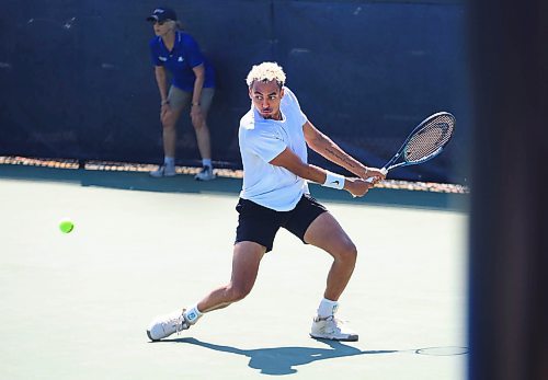 Ruth Bonneville  / Free Press 

Sports - pro tennis 

Photo of Paul Judd of Great Britain playing in the Challenger Tour at The National Bank Hub Tennis club in West St. Paul Wednesday.  

Judd defeated Leandro Riedi of Switzerland in the round of 32.  

Story PRO TENNIS IN WINNIPEG: Before a tennis pro reaches the ultimate heights of the ATP Tour, they got to make it through the Challenger Tour which mainly consists of players ranked between 100 and 300 in the world. For many, that means a trip to Manitoba to compete in the Winnipeg National Bank Challenger -- an annual event kicked off earlier this week. But what&#x2019;s life like on the Challenger Tour? 

See story by Taylor

July 9th,   2025

 