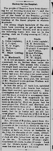 A story that ran in The Brandon Sun in 1894 provides a sense of the game's place in the city. (Brandon Sun files)