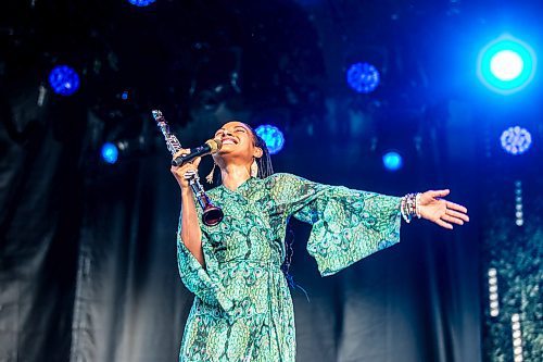 MIKAELA MACKENZIE / FREE PRESS
	
Allison Russell on the main stage at Folk Fest on Thursday, July 10, 2025. 

For folk fest story.
Winnipeg Free Press 2025
