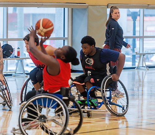 MIKE DEAL / FREE PRESS
Canadian women's wheelchair basketball team coach Michele Sung, during training camp in Winnipeg at the Sport for Life Centre Tuesday morning.
Reporter: Taylor Allen
250715 - Tuesday, July 15, 2025.