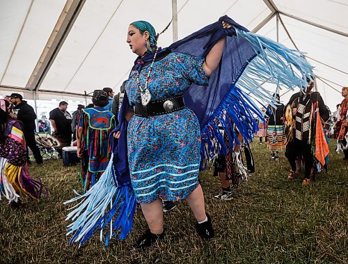 JOHN WOODS / FREE PRESS
People take part in the Grand Entrance during the annual Anishinaabe Days Celebration in Winnipeg Sunday, July 27, 2025. 

Reporter: standup