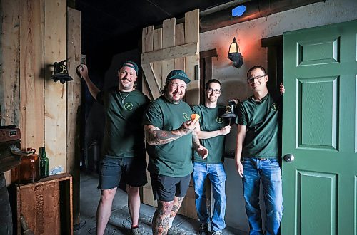 Ruth Bonneville / Free Press
BIZ - Replay Adventures
Group photos of owners in one of the first rooms set in the 1400’s
Owners names from left:
Evan Wilson,
Joshua Wilson
JL Gervais (glasses beard)
Justin Dyck (glasses no beard)
Ecape room business story about created by Joshua Wilson, Evan Wilson (no relation), Justin Dyck
J.L. Gervais, who are the co-founders of a new escape room business called Replay Adventures. The owners are advertising it as Winnipeg's first "replayable escape room."
This is for a biz article that will appear in the paper on July 29 or later in the week.
See story by Aaron
July 28th, 2025
