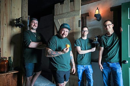 Ruth Bonneville  / Free Press 

BIZ - Replay Adventures

Group photos of owners in one of the first rooms set in the 1400’s 
Owners names from left:
Evan Wilson, 
 Joshua Wilson
JL Gervais  (glasses beard)
Justin Dyck  (glasses no beard)

Ecape room business story  about created by  Joshua Wilson, Evan Wilson (no relation), Justin Dyck
J.L. Gervais, who are the co-founders of a new escape room business called Replay Adventures. The owners are advertising it as Winnipeg's first "replayable escape room." 

This is for a biz article that will appear in the paper on July 29 or later in the week. 

See story by Aaron

July 28th,   2025

 