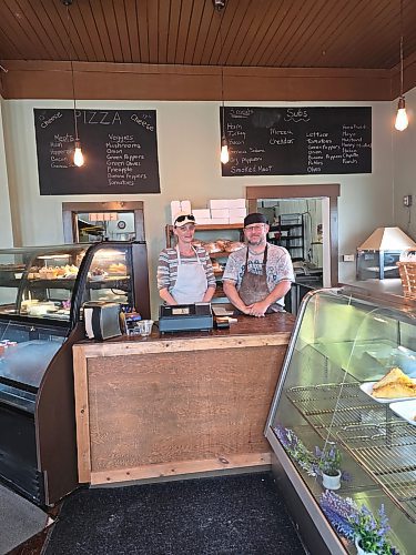 Tara Wilson and Kelly Wilson are seen at the Glenboro Bake Shop. They are the new owners as of Aug. 1, bringing Kelly back from retirement after a long career in culinary work in the military. (Connor McDowell/The Brandon Sun)